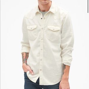 Gap white Denim Western Shirt